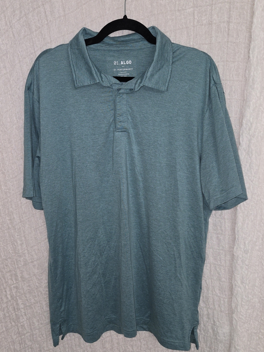 01.Algo Size Xl Men's Teal Performance Polo Shirt
